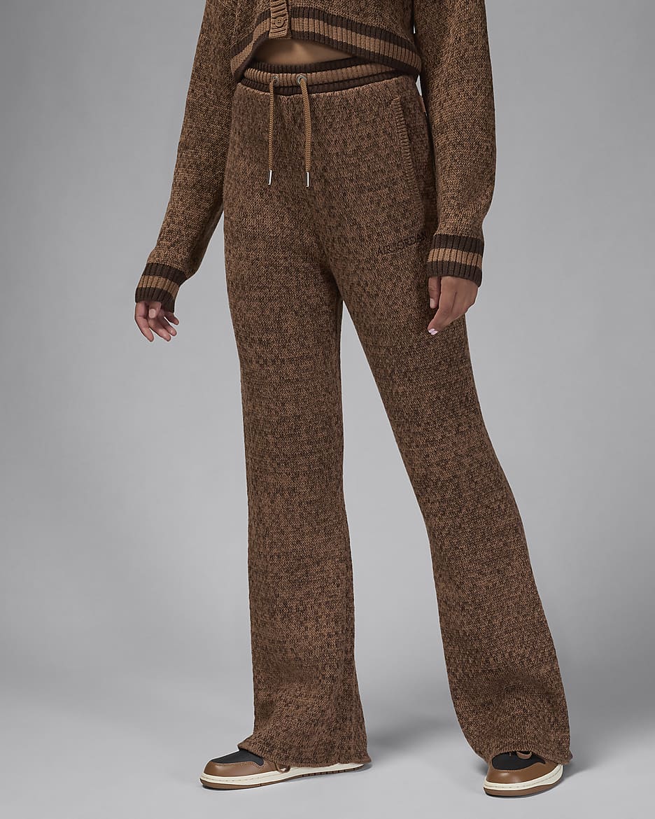 Air Jordan Women's Knit Trousers - Archaeo Brown