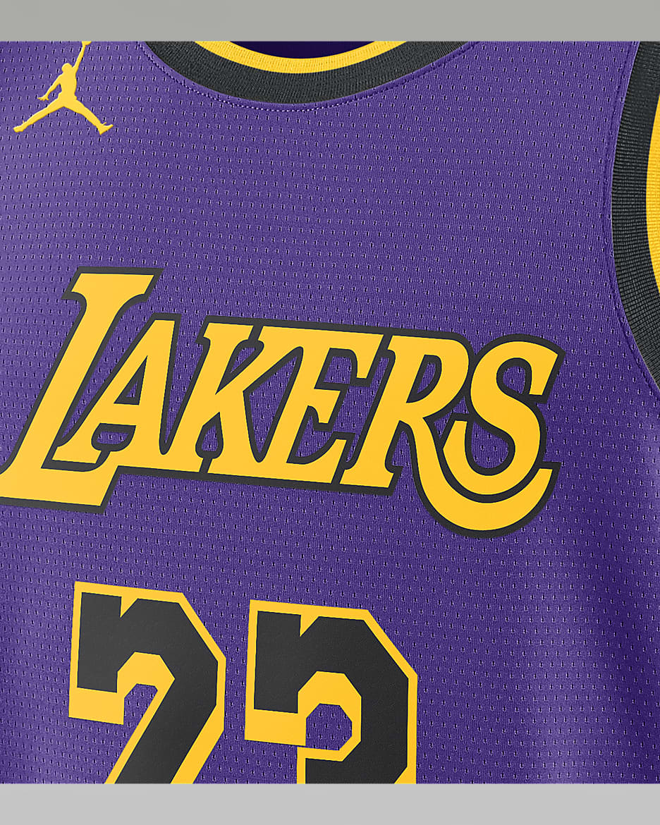 Los Angeles Lakers Statement Edition Jordan Dri-FIT NBA Swingman-drakt til herre - Field Purple