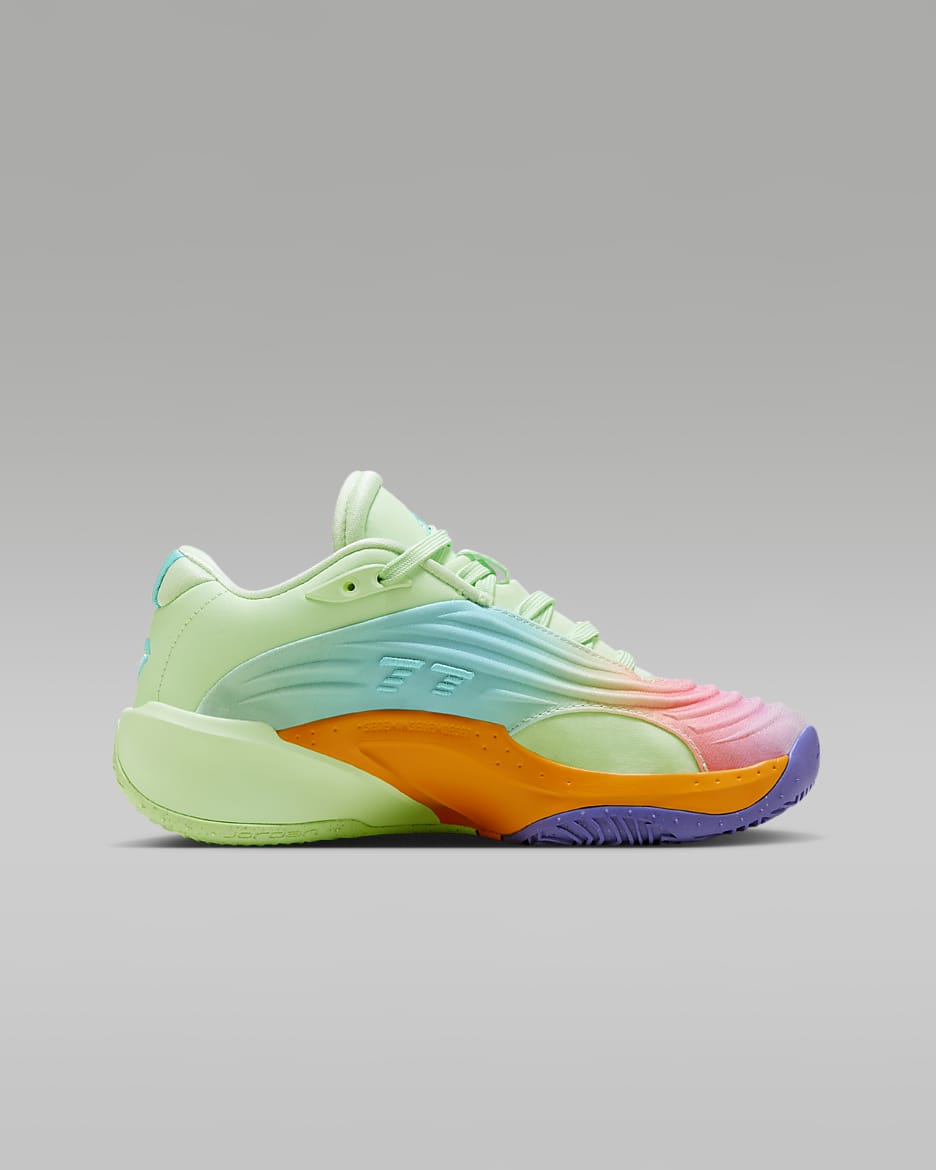 Luka 3 Big Kids' Basketball Shoes - Vapor Green/Cone/Psychic Purple/Hyper Jade