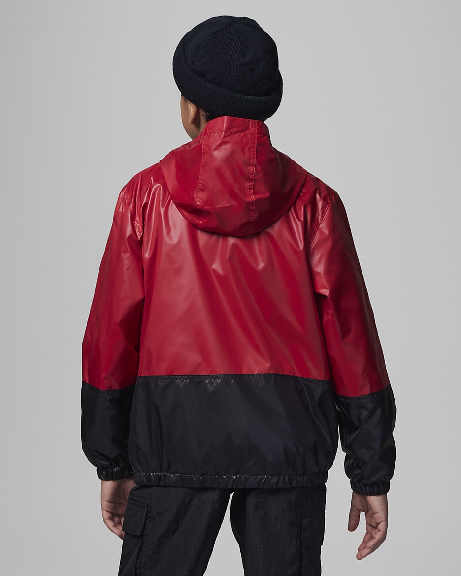 Casaco Jordan Half-Zip Windbreaker Júnior - Vermelho Gym