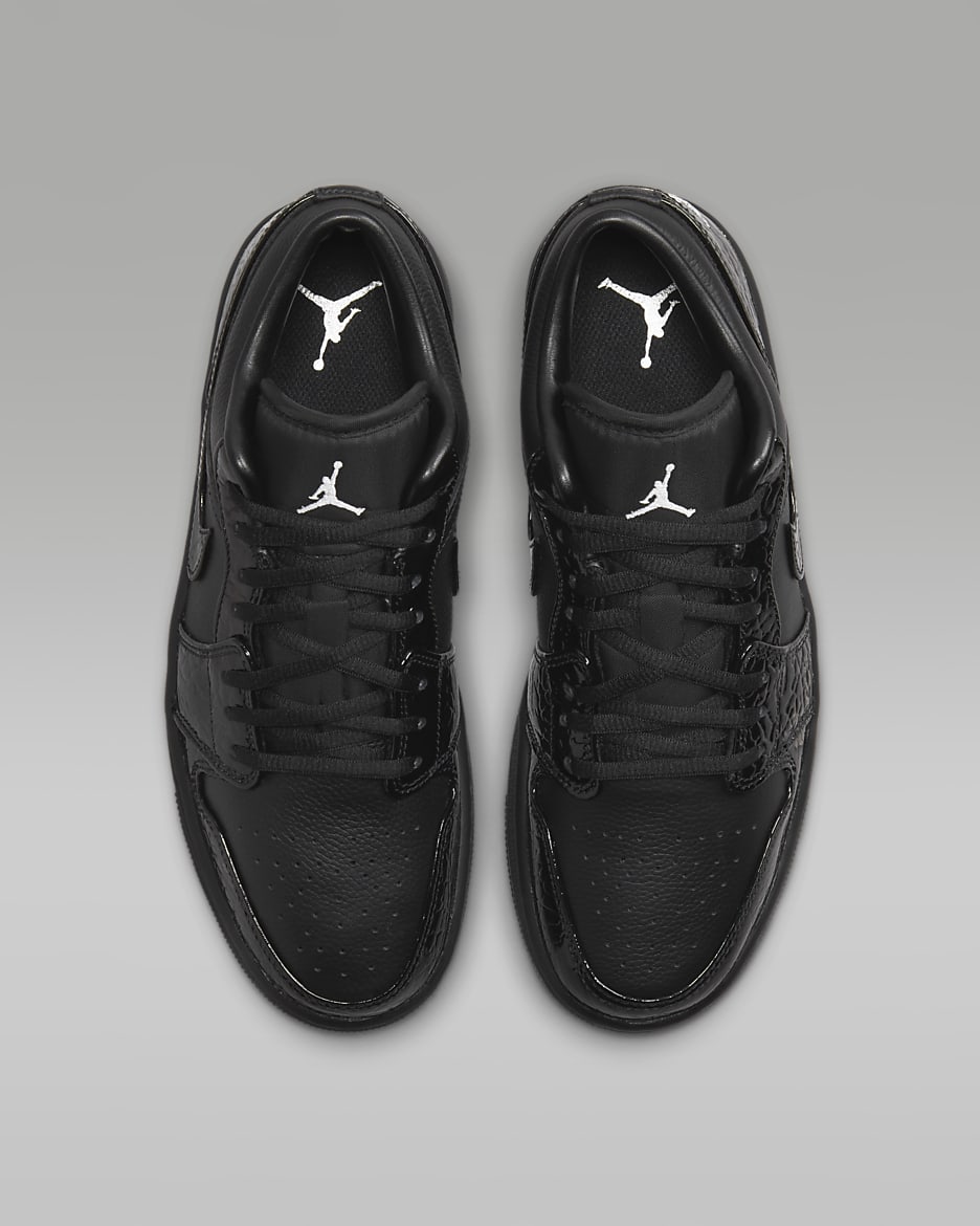 Tenis Air Jordan 1 Low SE - Negro/Blanco/Plata metalizado/Negro