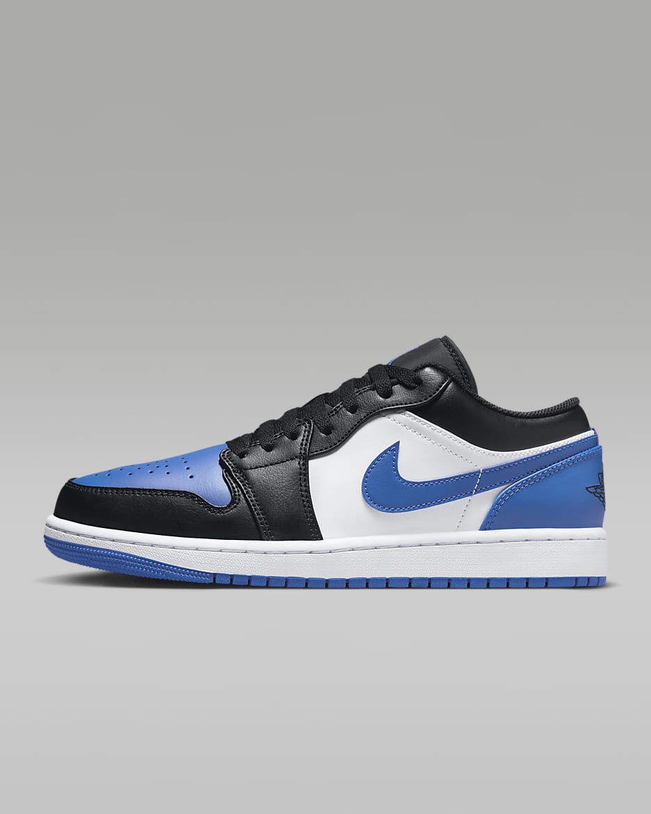 Air Jordan 1 Low Men's Shoes - White/Black/White/Royal Blue