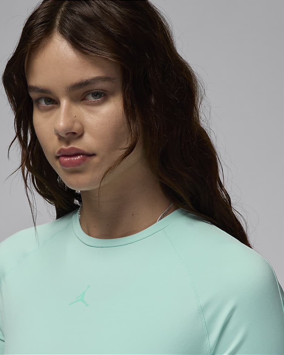 Top ad alte prestazioni stile body Jordan Sport – Donna - Light Dew/Hyper Turquoise