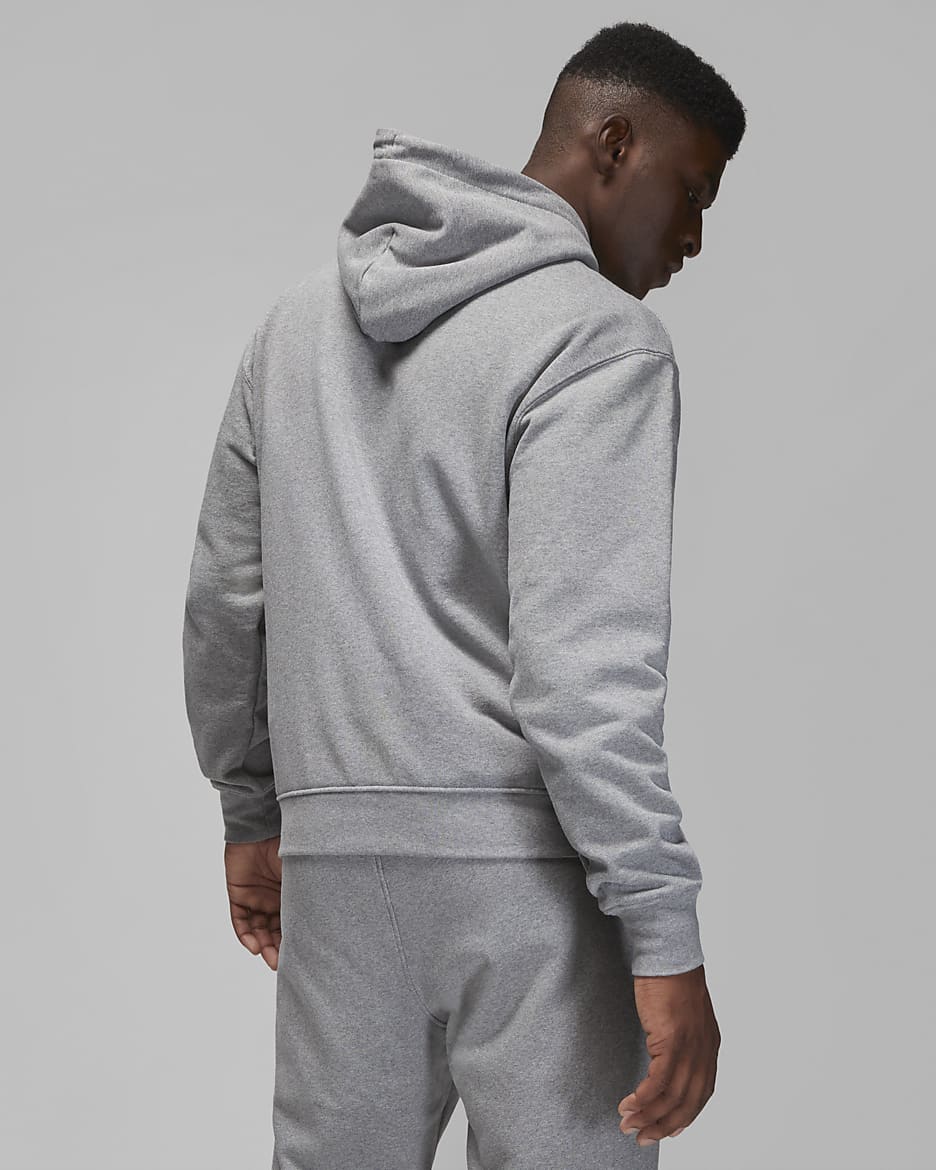 Jordan Flight Fleece Men's Pullover Hoodie - Carbon Heather/Sail