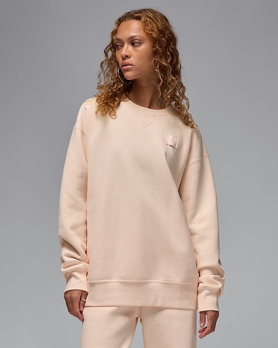 Γυναικείο φούτερ με crew λαιμόκοψη Jordan Flight Fleece - Guava Ice