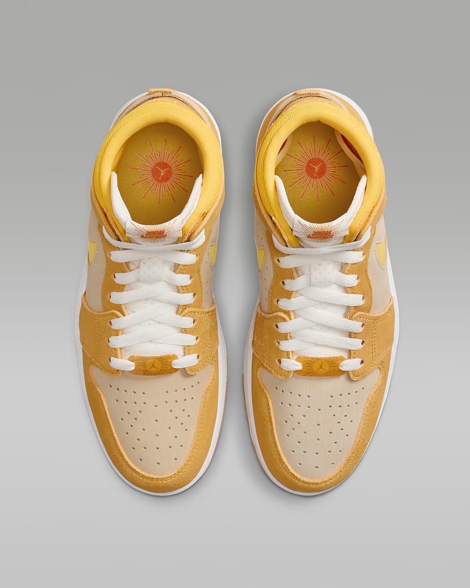 Air Jordan 1 Zoom CMFT 2 Women's Shoes - Yellow Ochre/Pale Vanilla/Safety Orange/Tour Yellow
