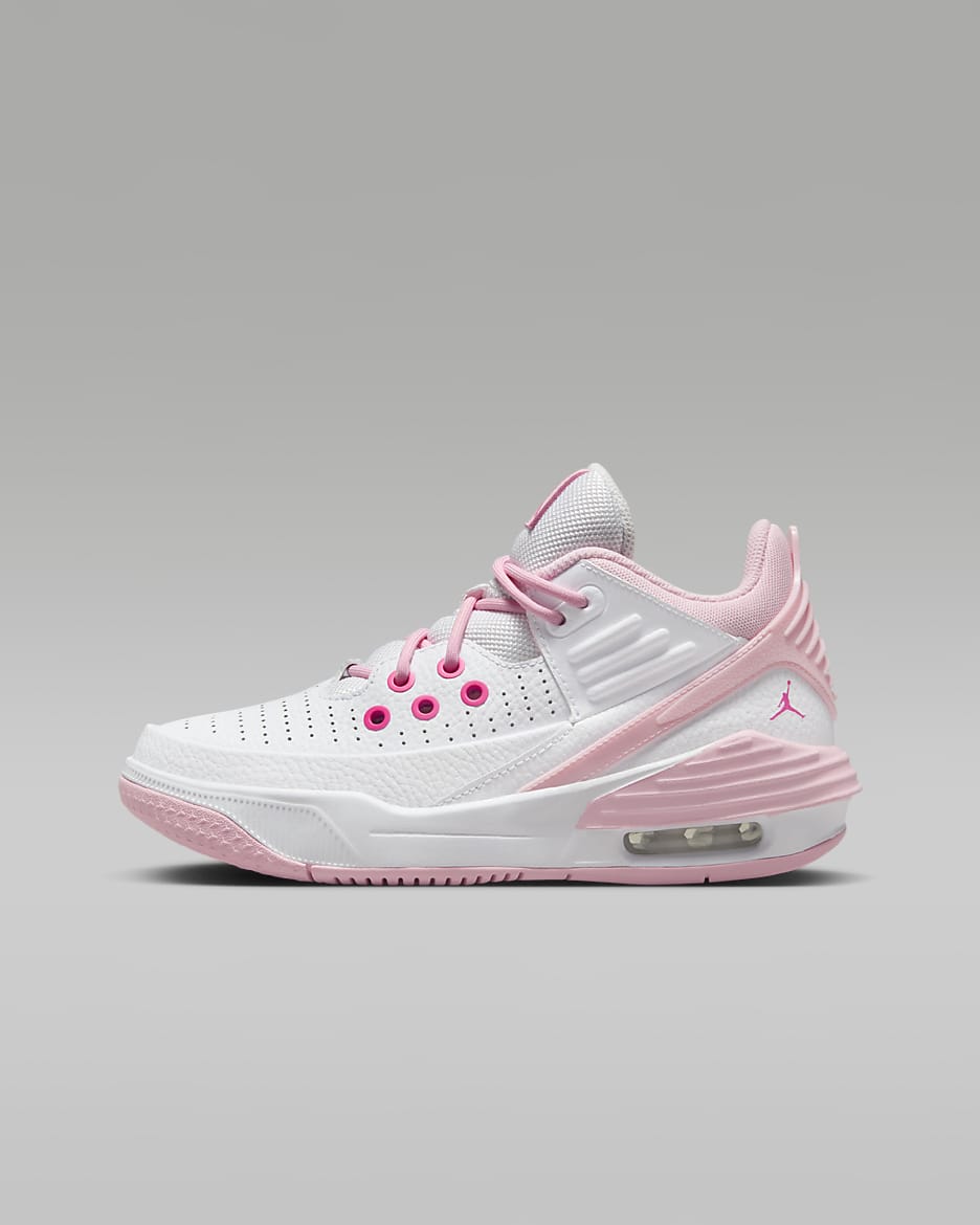 Jordan Max Aura 5 Older Kids' Shoes - White/Fierce Pink/Medium Soft Pink