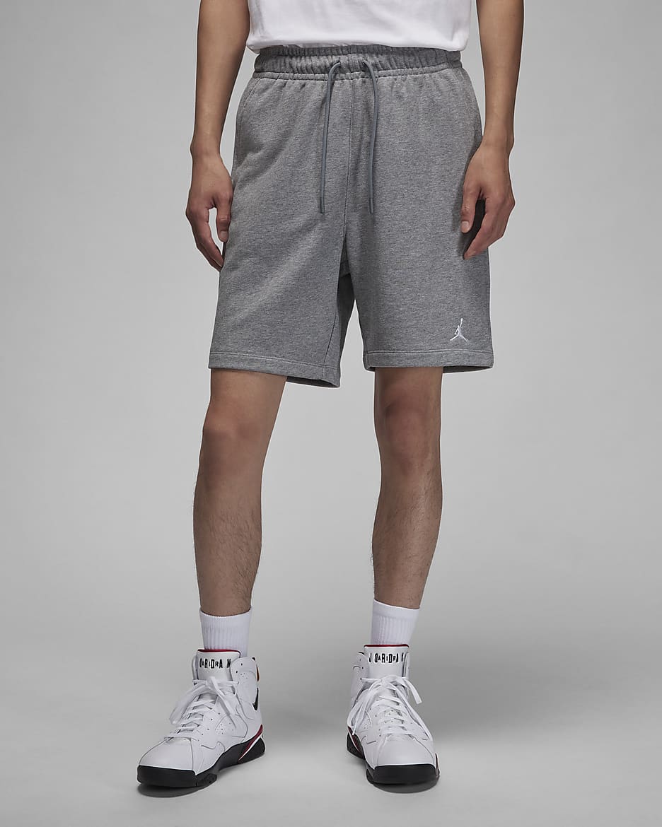 Jordan Essentials Men's Loopback Fleece Shorts - Carbon Heather/Carbon Heather/White