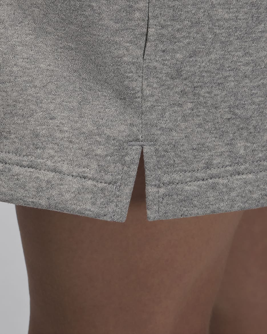 Jordan Brooklyn Fleece Women's Shorts - Dark Grey Heather/White