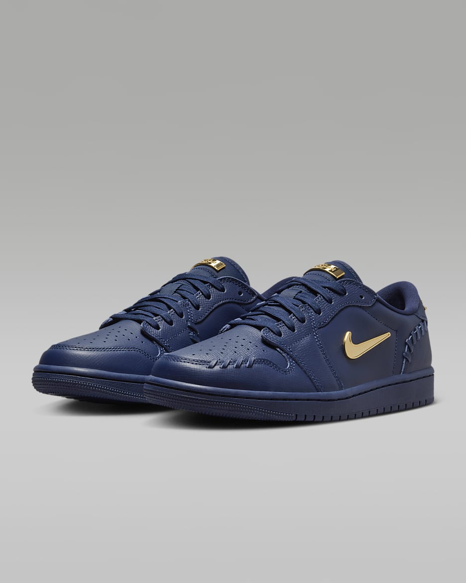 Air Jordan 1 Low Method of Make Shoes - Midnight Navy/Midnight Navy/Metallic Gold