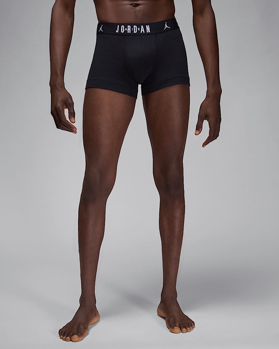 Jordan Men's Flight Cotton Boxer Briefs (3-Pack) - Black