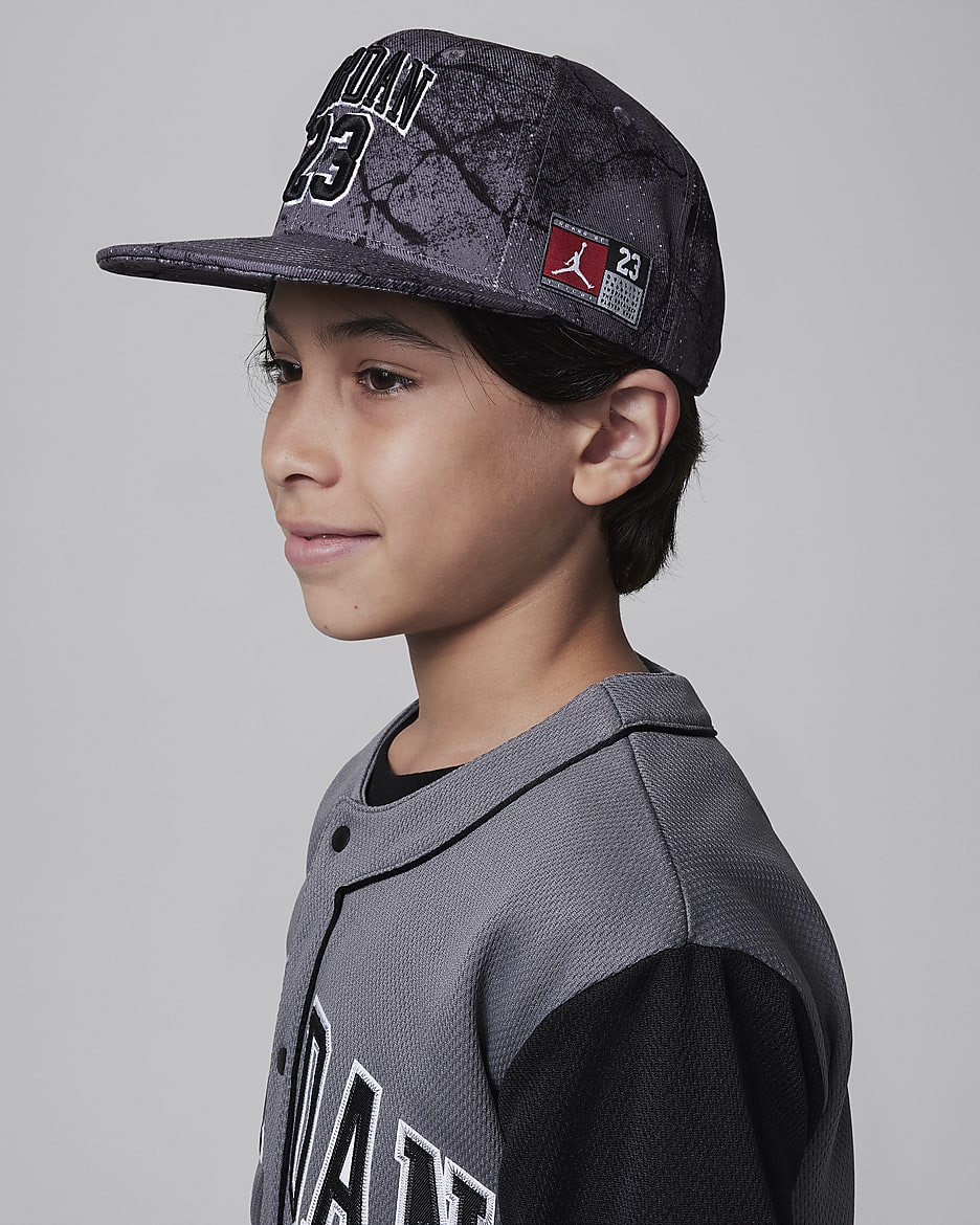 Jordan Jersey Flat Brim Cap Cap für ältere Kinder - Cement Grey