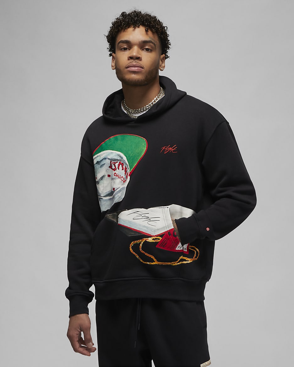 Jordan Artist Series by Jacob Rochester Men's Hoodie - Black/Sail/University Red