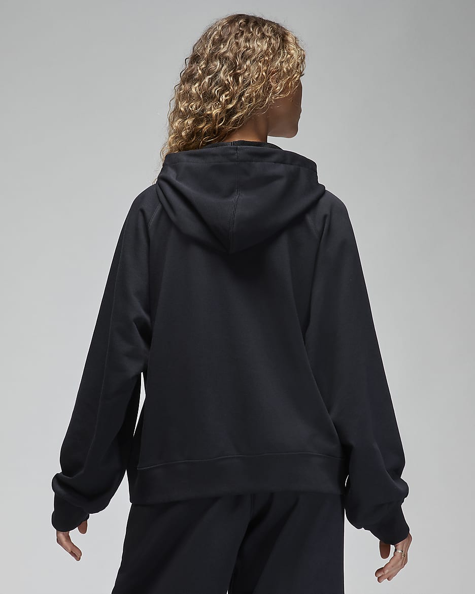 Jordan Sport Sudadera con capucha y estampado de tejido Fleece - Mujer - Negro/Stealth