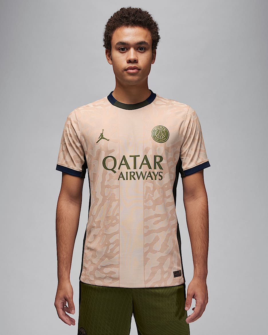 Maglia da calcio Authentic Jordan Dri-FIT ADV Paris Saint-Germain 2023/24 Match da uomo – Quarta - Hemp/Ossidiana/Sequoia/Rough Green
