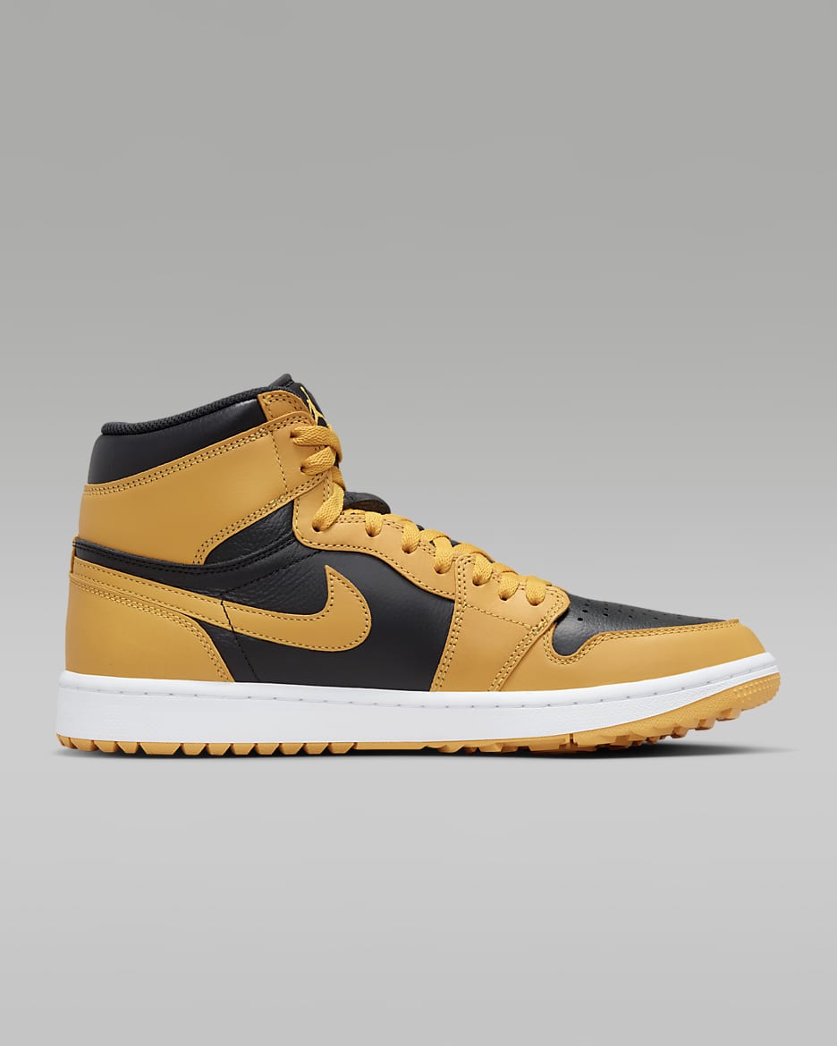 Air Jordan I High G Men's Golf Shoes - Pollen/White/Black