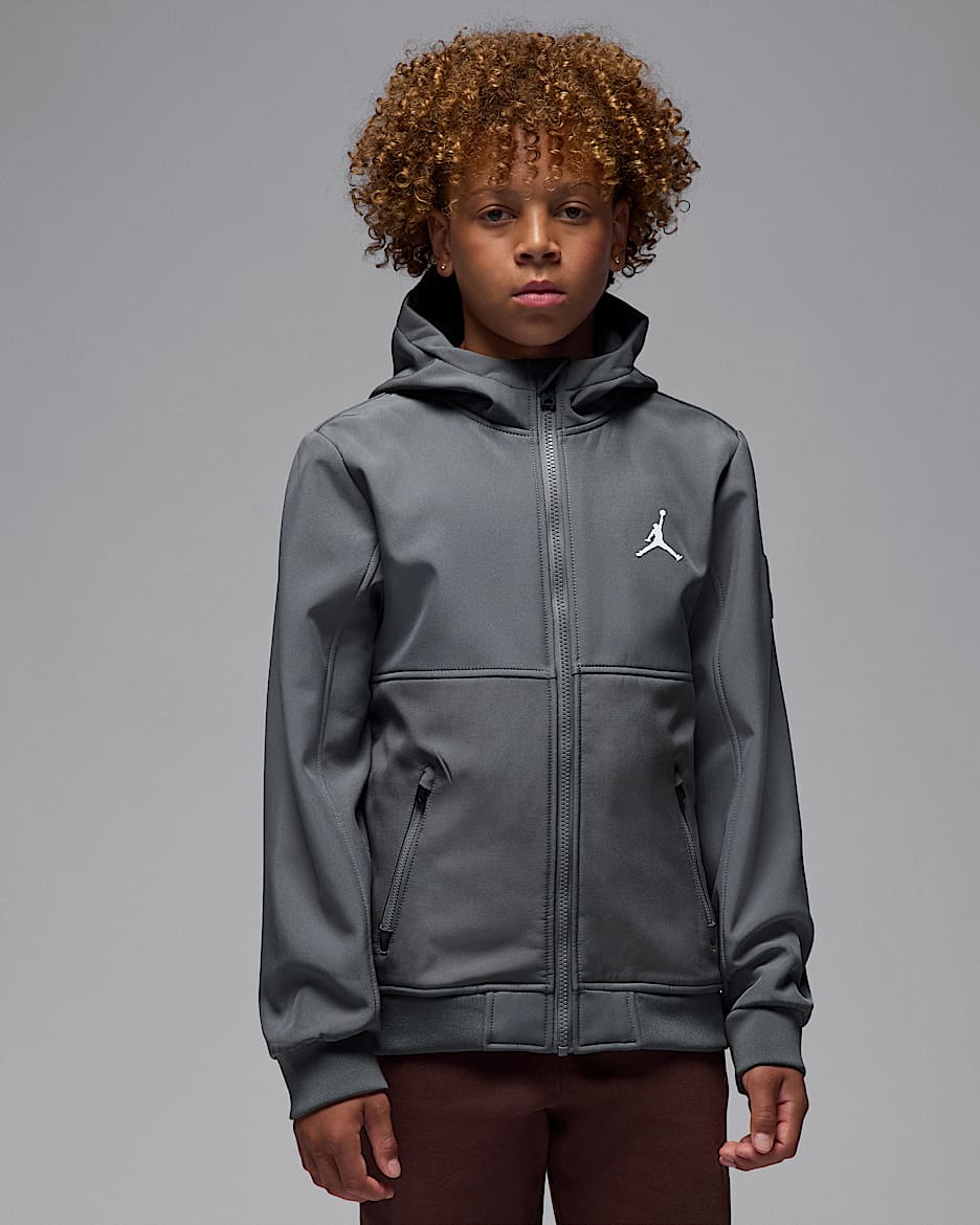 Chamarra de soft shell para niños talla grande Jordan - Gris hierro