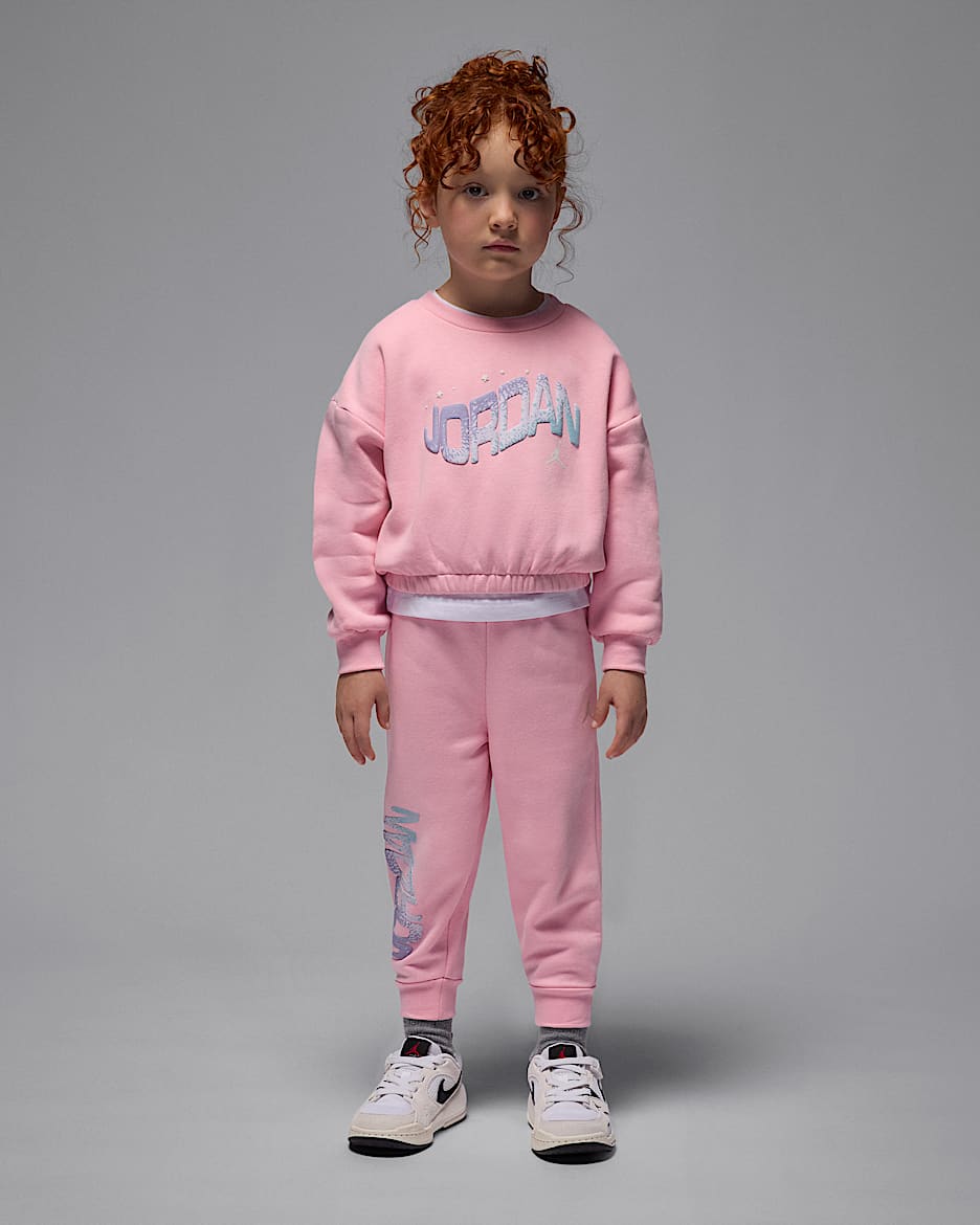 Jordan Jumpman Club Toddler Bubble Fleece 2-Piece Set - Medium Soft Pink