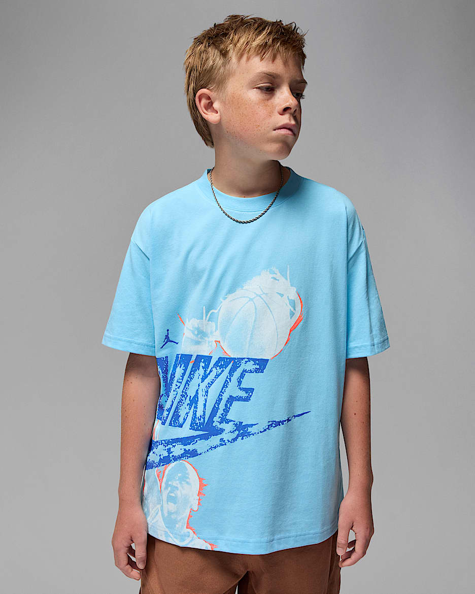 Jordan Big Kids' Reissue T-Shirt - Blue Chill