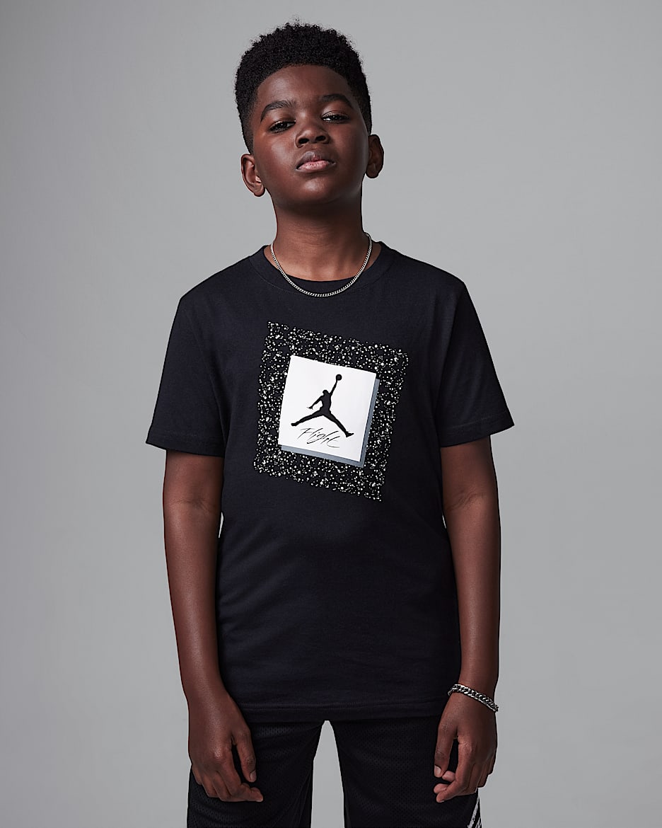 Tričko Air Jordan 4 Frame Up pro větší děti - Černá