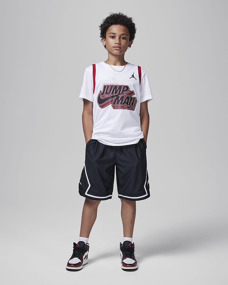 Jordan Sport Big Kids' Dri-FIT Diamond Shorts - Black