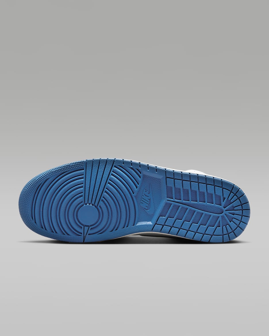 Air Jordan 1 Mid SE Men's Shoes - White/Sail/Industrial Blue