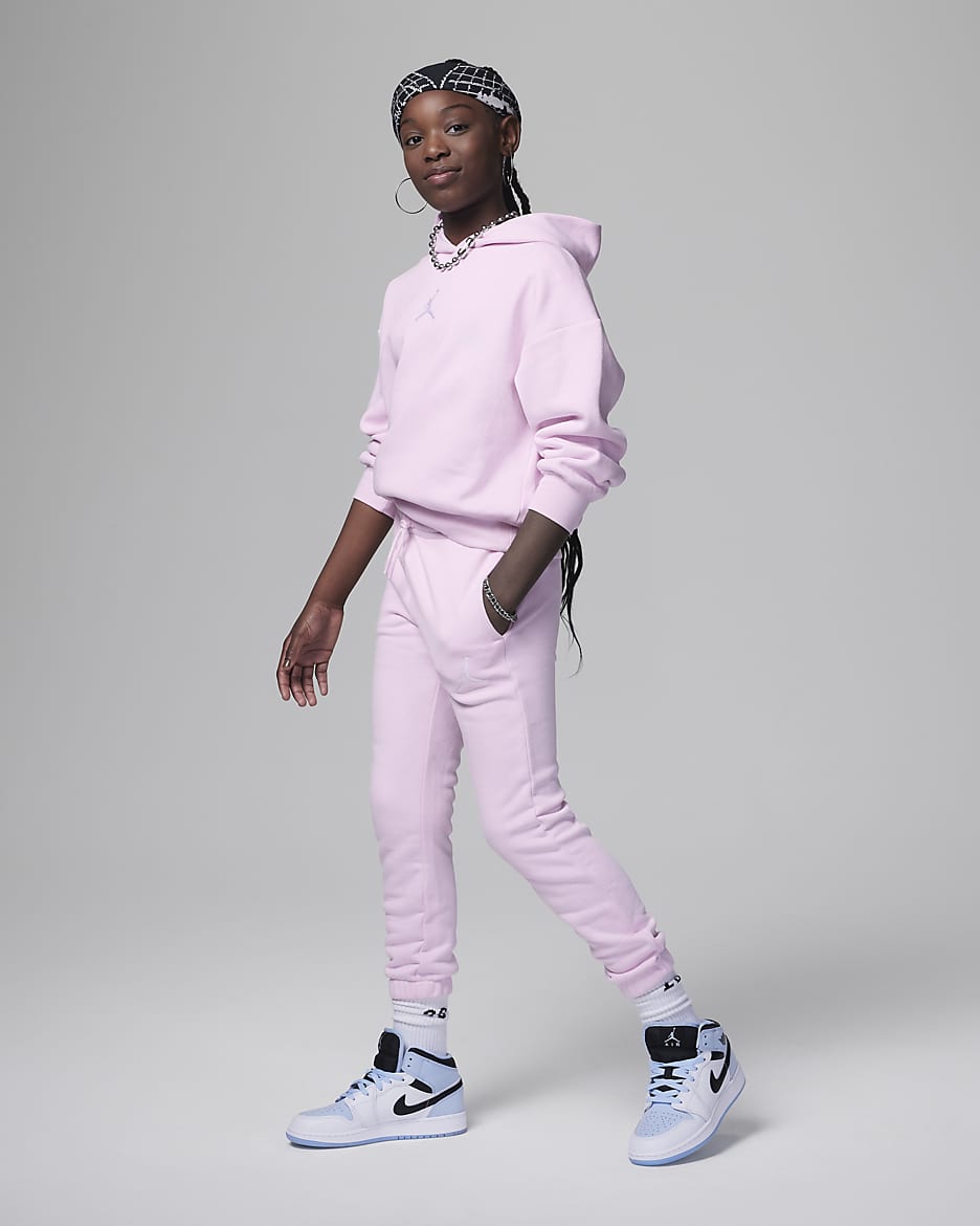 Jordan Icon Play Fleece-Hose Hose für ältere Kinder - Pink Foam