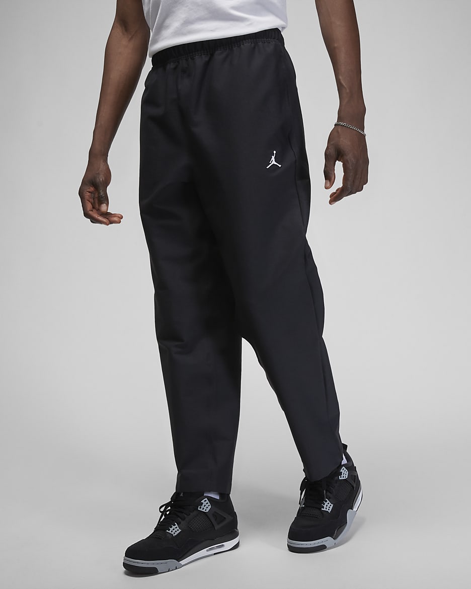 Jordan Essentials 男款八分長褲 - 黑色/白色
