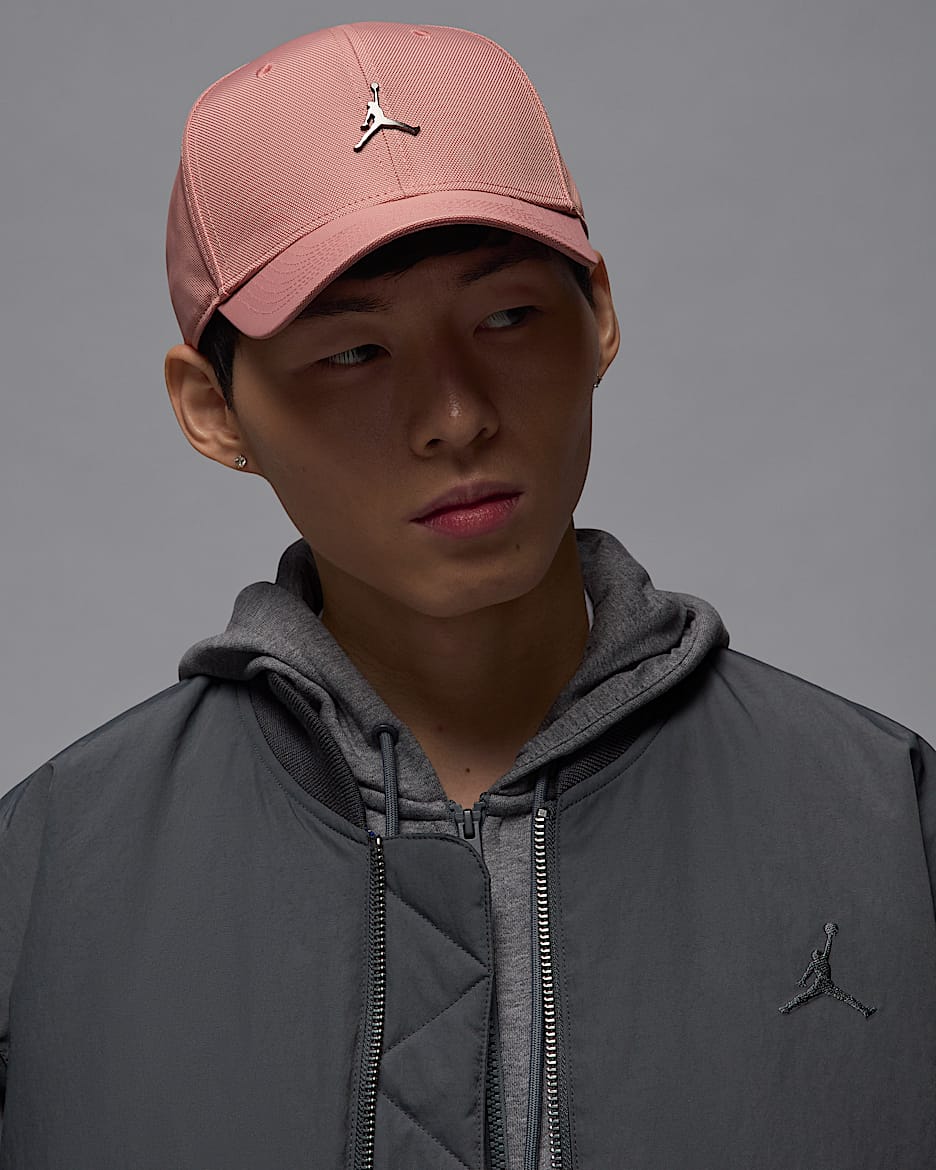 Gorra con estructura con Jumpman metálico Jordan Rise - Rosa óxido/Gris plomo