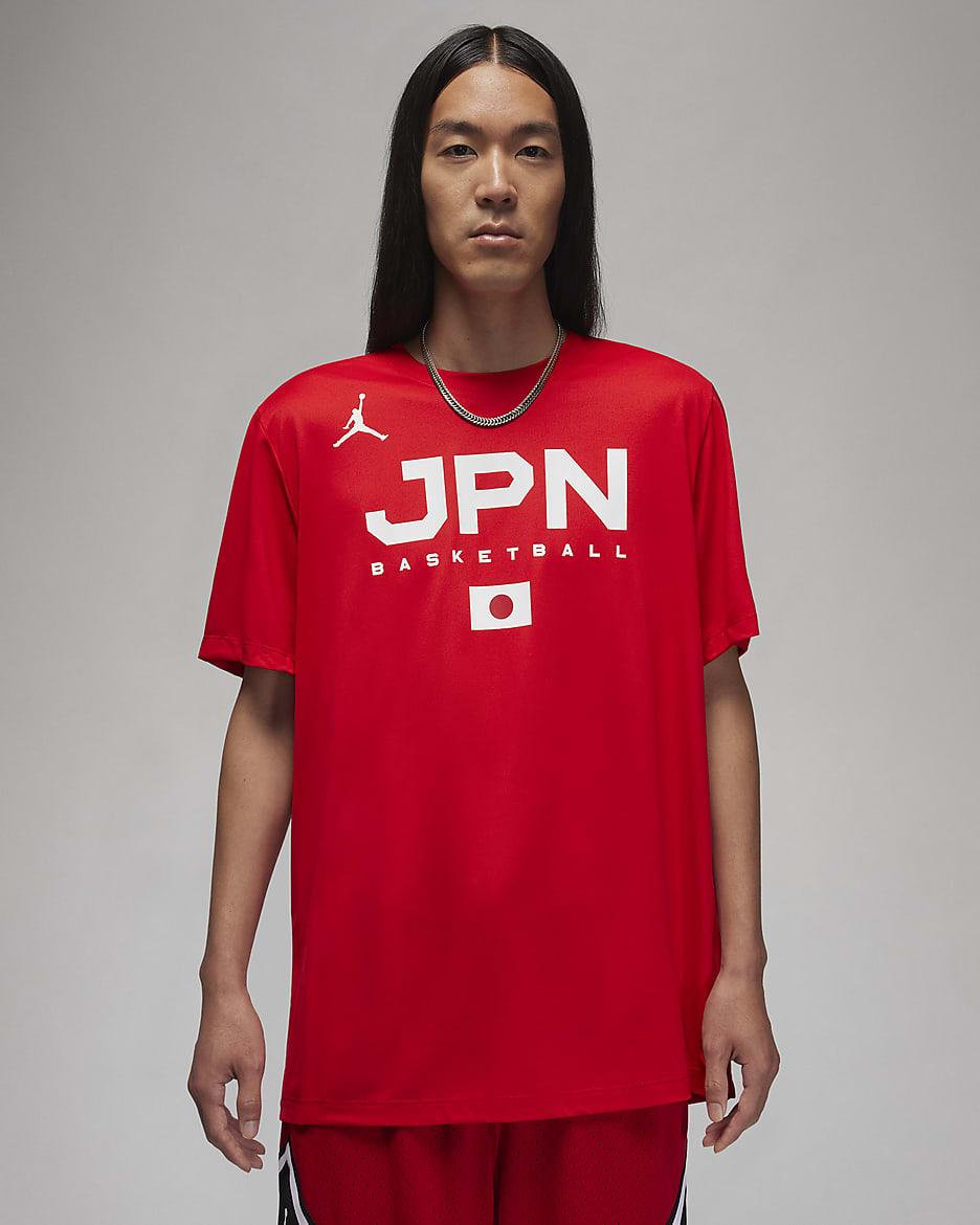 Japan Men's Jordan Dri-FIT Basketball Training T-Shirt - University Red