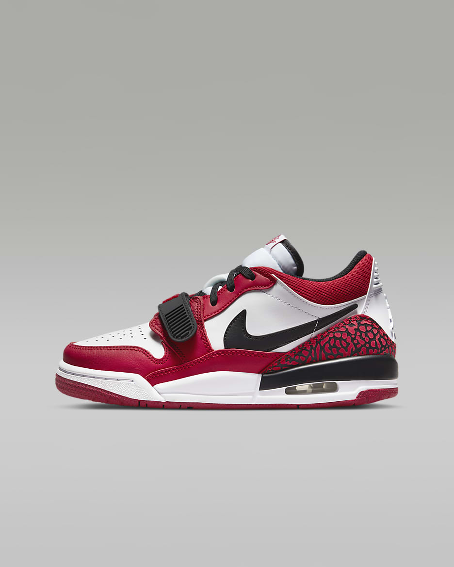 Air Jordan Legacy 312 Low Schuh für ältere Kinder - Weiß/Gym Red/Schwarz