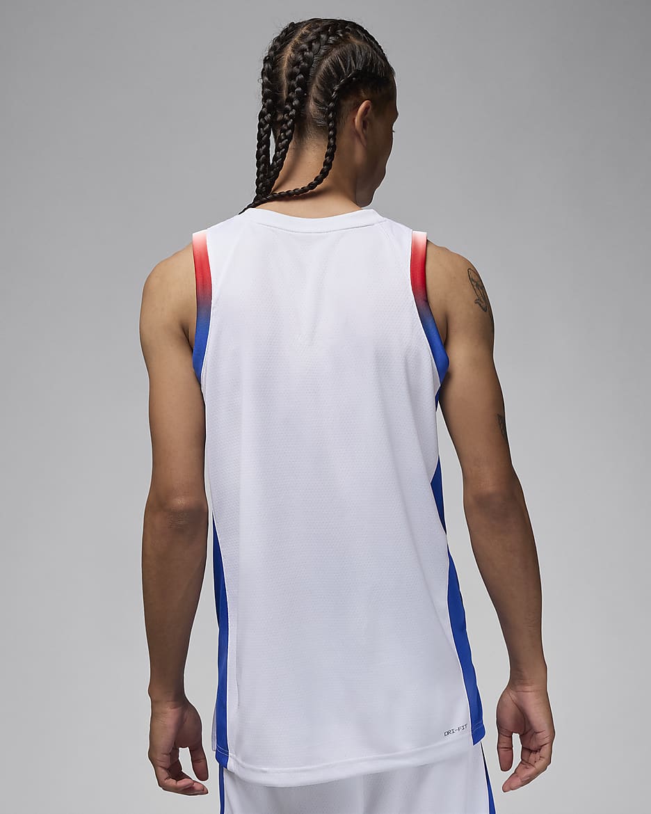 Frankreich Limited Home Jordan Basketballtrikot (Herren) - Weiß/Hyper Royal