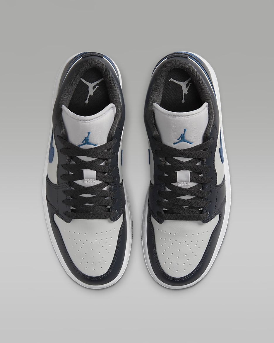 Γυναικεία παπούτσια Air Jordan 1 Low - Anthracite/Neutral Grey/Λευκό/Industrial Blue