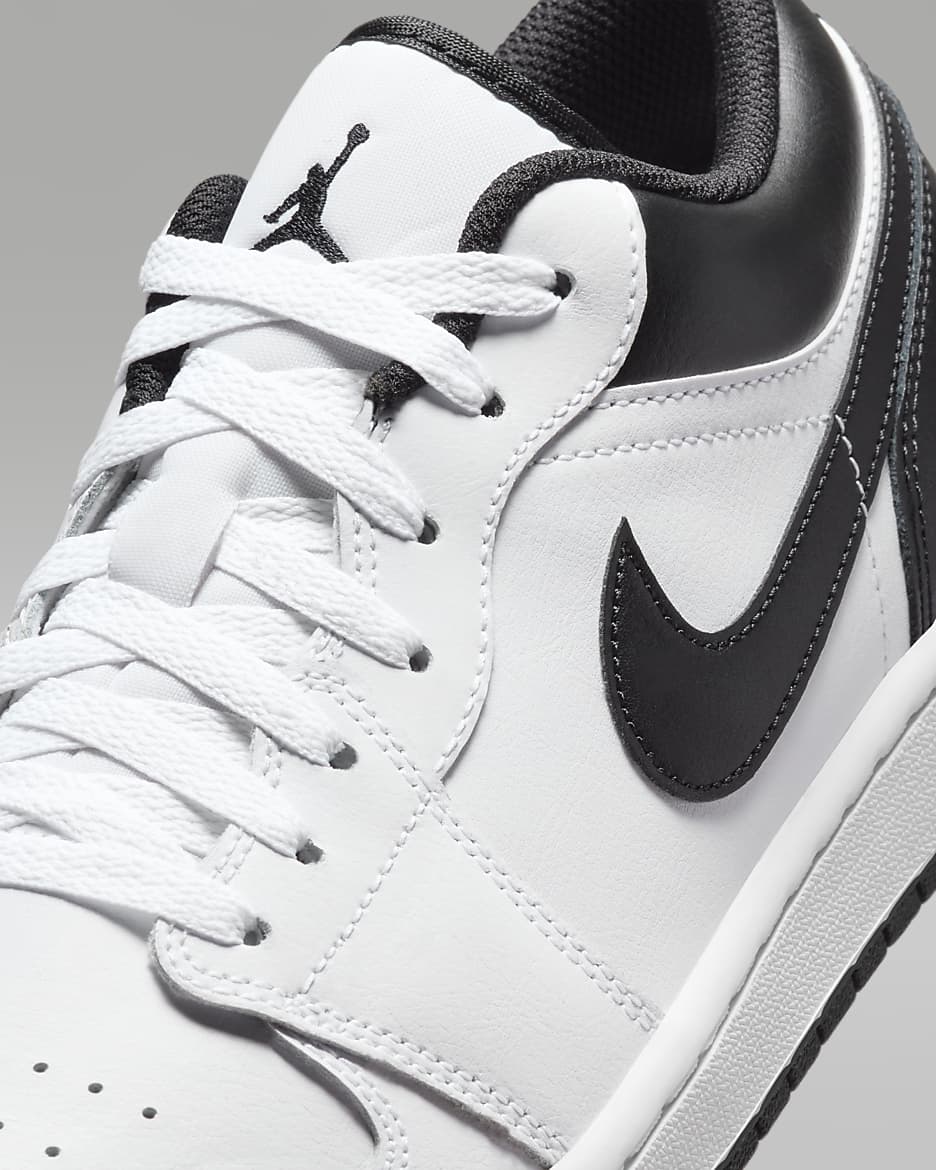 Air Jordan 1 Low Men's Shoes - White/White/Black