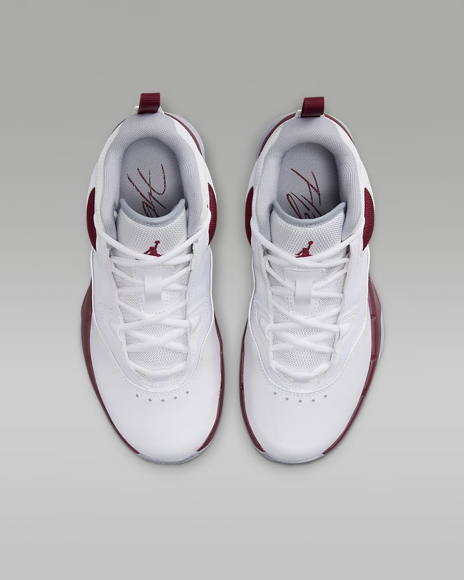 Jordan Stay Loyal 3 Older Kids' Shoes - White/Wolf Grey/Team Red