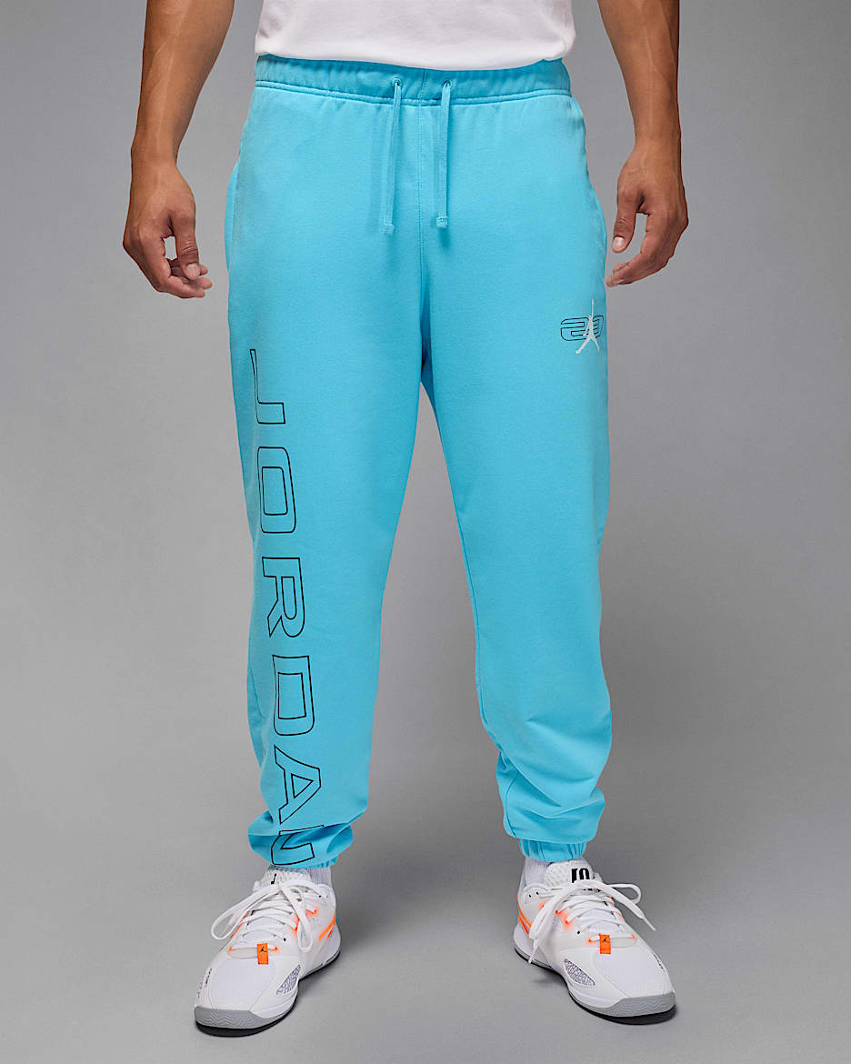 Jordan Sport Crossover Men's Fleece Pants - Blue Chill/Black/White