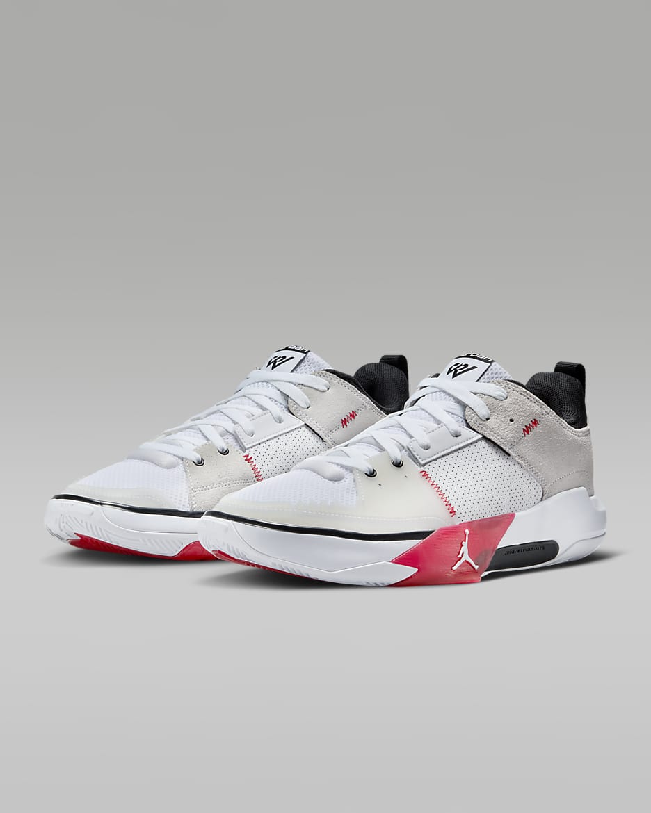 Jordan One Take 5 Basketball Shoes - White/Black/University Red