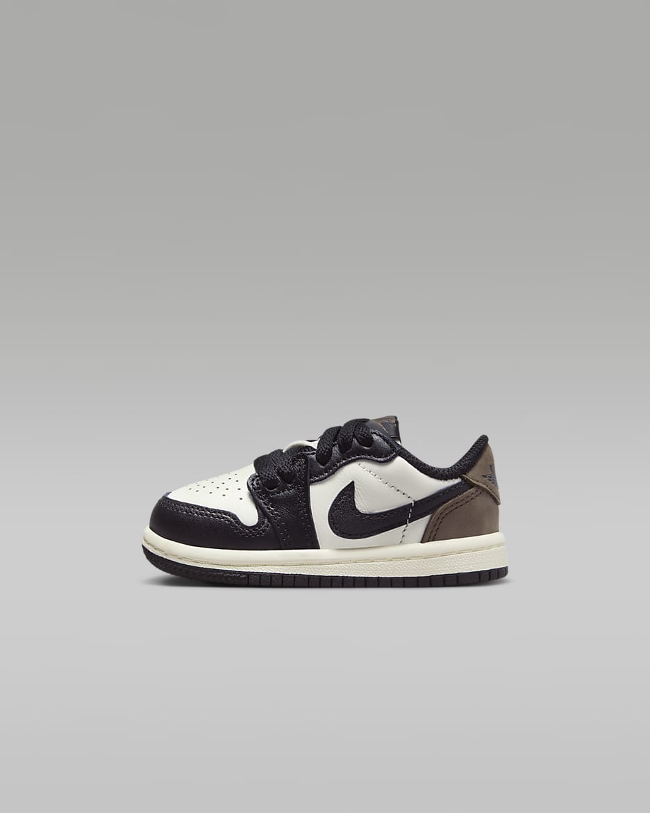 Jordan 1 Retro Low "Mocha" Baby/Toddler Shoes - Sail/Dark Mocha/Black