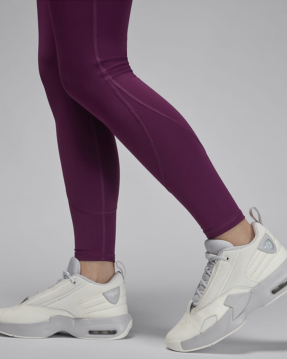 Leggings para mujer Jordan Sport - Burdeos/Blanco