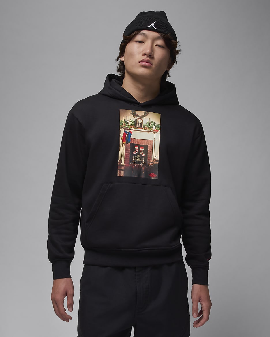 Jordan Jumpman "Chimney" Fleece-Hoodie für Herren - Schwarz/Gym Red