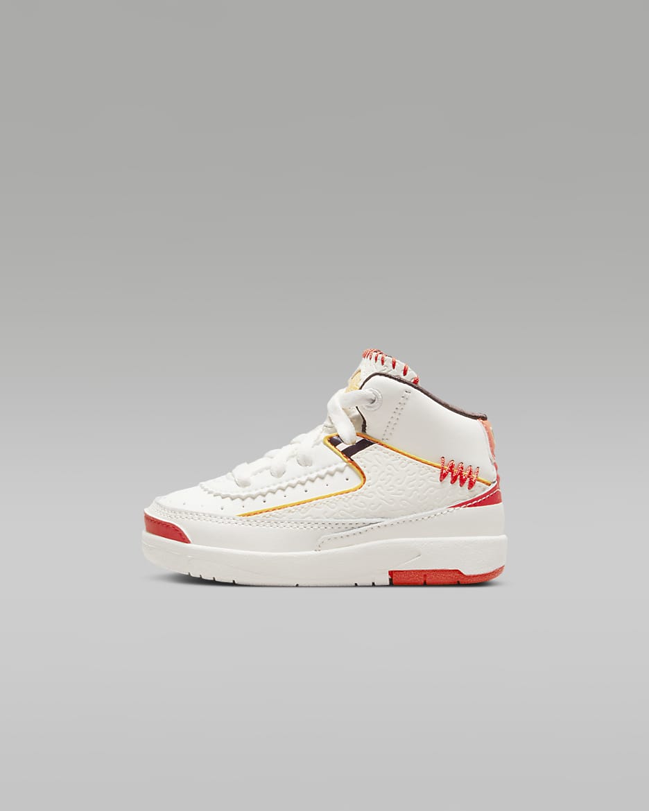 Jordan 2 Retro SP 嬰幼兒鞋款 - Sail/橘色/Cinnamon/Citron Pulse