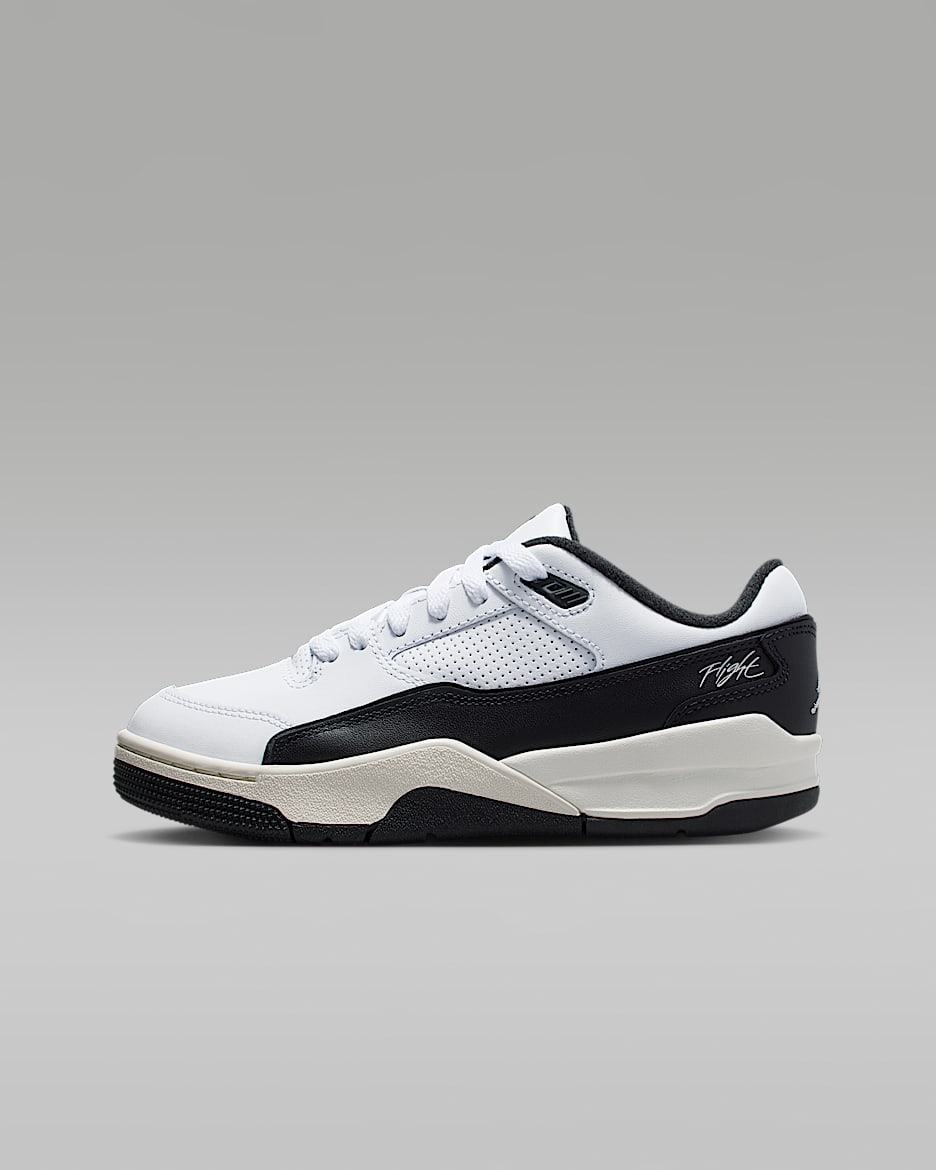 Jordan Flight Court Big Kids' Shoes - White/Sail/Black