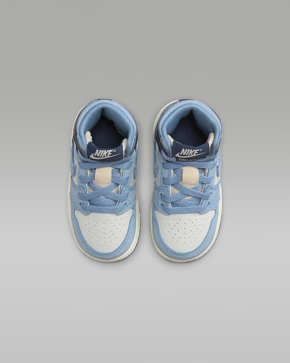 Jordan 1 Retro 高筒 OG "First in Flight" 嬰幼兒鞋款 - University Blue/Sail/Midnight Navy/University Gold