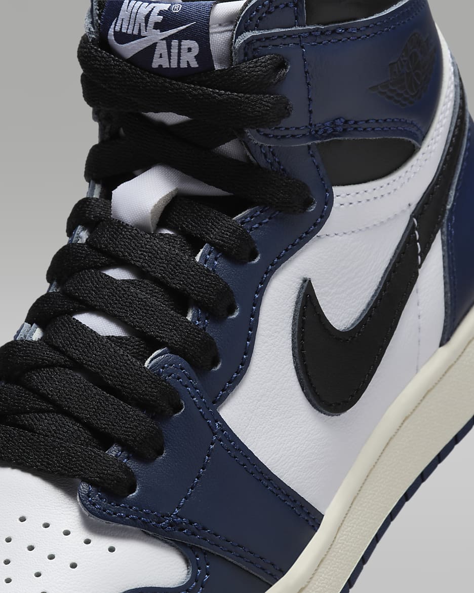 Air Jordan 1 High OG "Midnight Navy" Big Kids' Shoes - Midnight Navy/White/Sail/Black