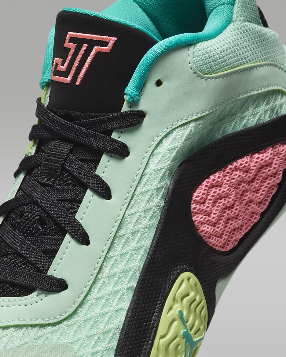 Tatum 2 basketsko til store barn - Mint Foam/Svart/Hyper Jade/Lava Glow