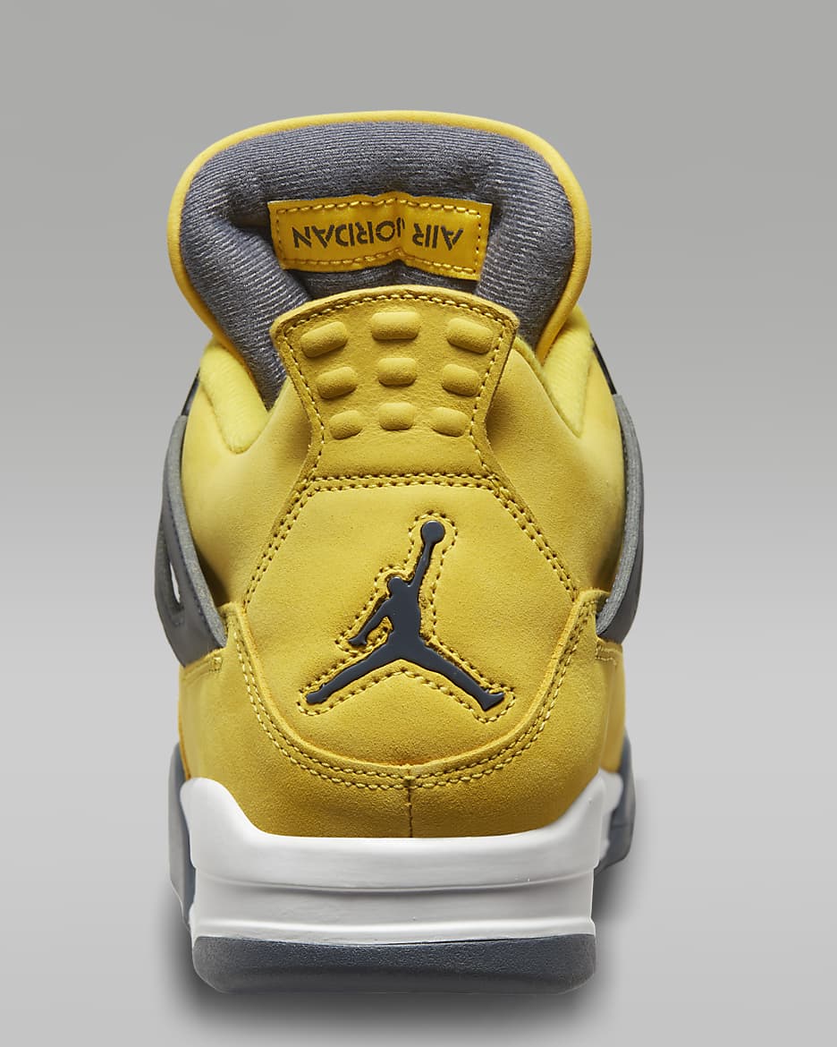 Air Jordan 4 Retro Men's Shoes - Tour Yellow/White/Dark Blue Grey