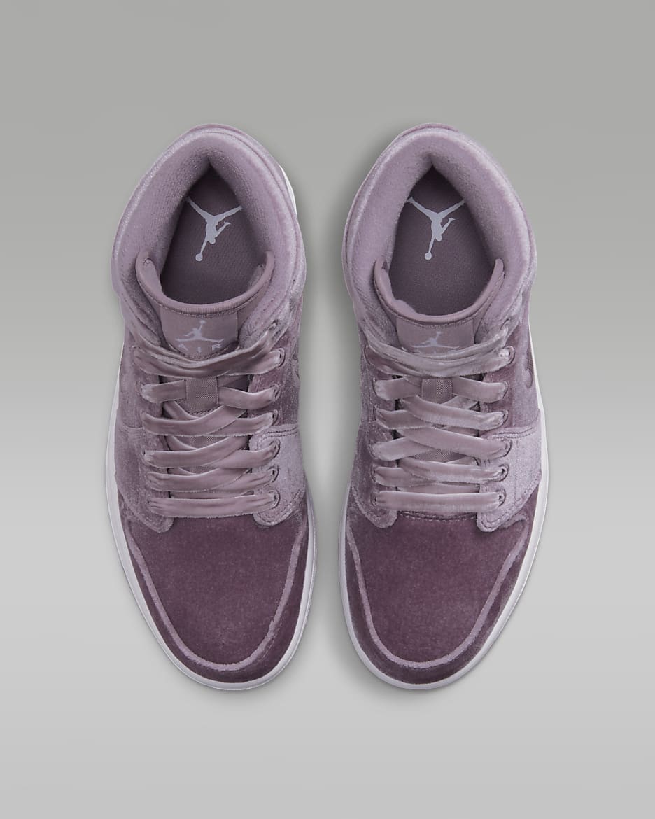 Air Jordan 1 Mid SE Women's Shoes - Purple Smoke/White/Purple Smoke