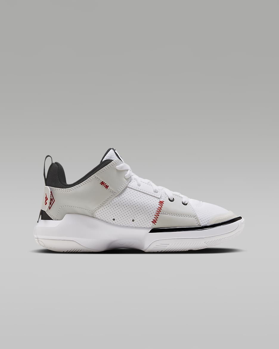Jordan One Take 5 Schuh für ältere Kinder - Weiß/Schwarz/University Red