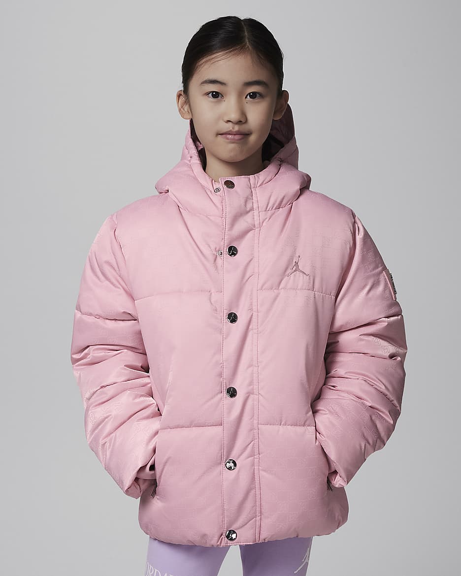 Jordan Older Kids' 23 Jacquard Filled Jacket - Pink Glaze/Pink Glaze