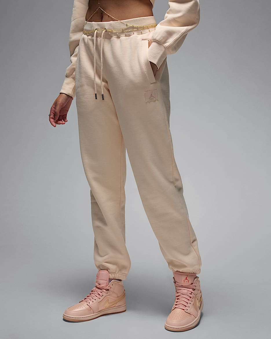 Jordan Flight Fleece Damenhose - Guava Ice